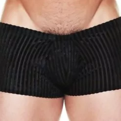 Best Sellers Male Power 145-167 Stripe Burnout Velvet Short