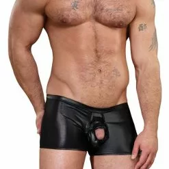Male Power 172-004 Double Slit Short Black