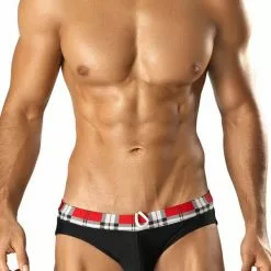 Vuthy 277 Plaid Waistband Bikini