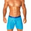 Agacio AG5927 Long Boxer Horizontal Stripes Turquoise/Blue