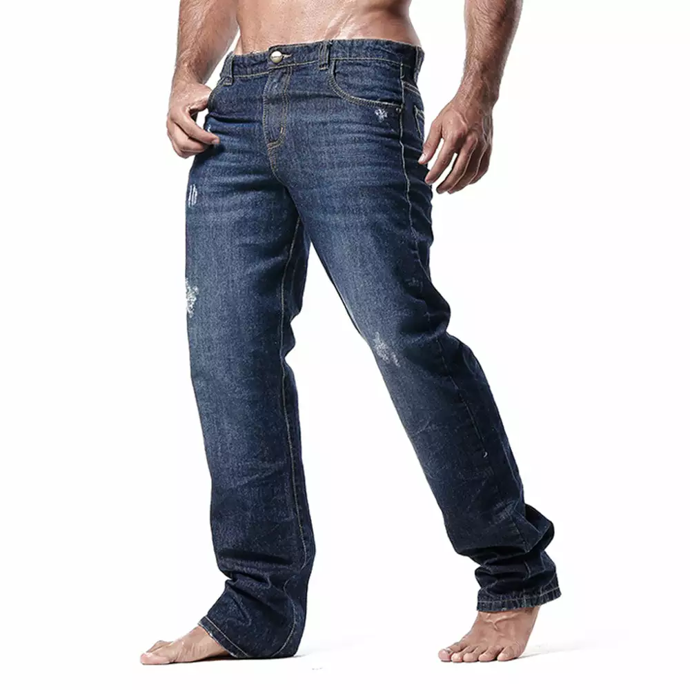 Agacio AG9703 Straight Leg Jeans Raw 2 Agacio AG9703 Straight Leg Jeans Raw