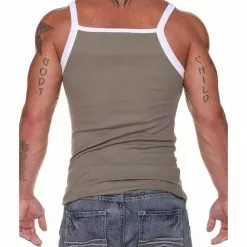 Nuwear JSSM07 Ribbed Square Cut Tank Top Shirts