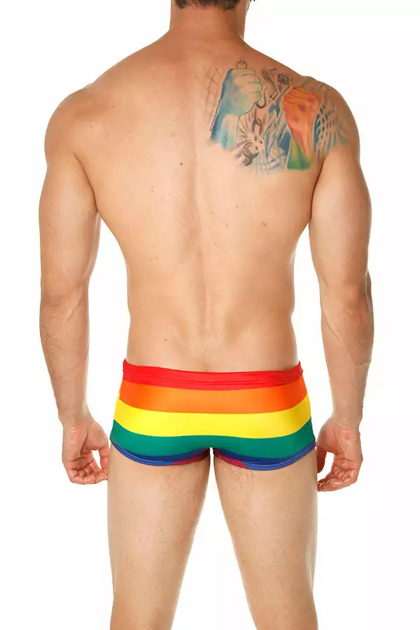 Mensuas MN8015 Pride Flag Swim Boxer 2 Mensuas MN8015 Pride Flag Swim Boxer
