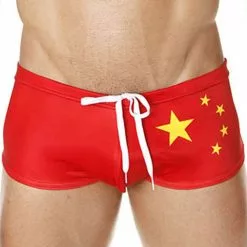 Mensuas MN8018 China Flag Swim Boxer
