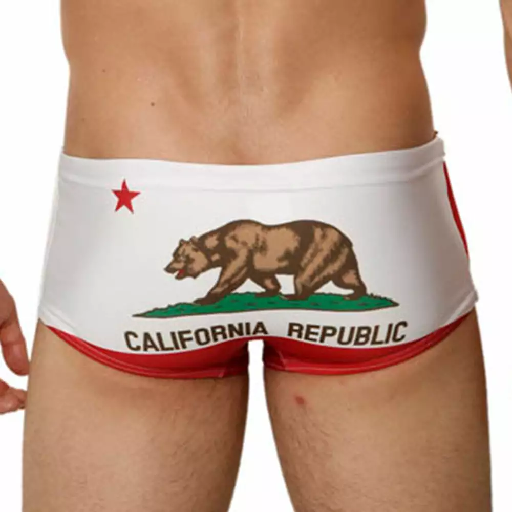 Mensuas MN8007 California Flag Swim Trunk 2 Mensuas MN8007 California Flag Swim Trunk