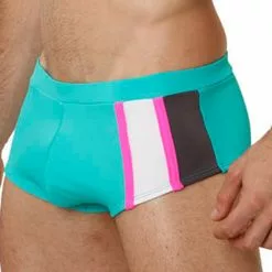 Mensuas MN0688 Turquoise Party Swim Brief