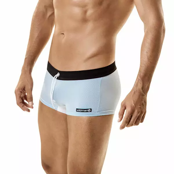 Wildmant WT62B Semi Sheer Mesh Squarecut With Cock Ring C-Rings / Straps 2 Wildmant WT62B Semi Sheer Mesh Squarecut With Cock Ring C-Rings / Straps