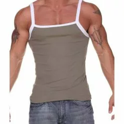Nuwear JSSM07 Ribbed Square Cut Tank Top Shirts